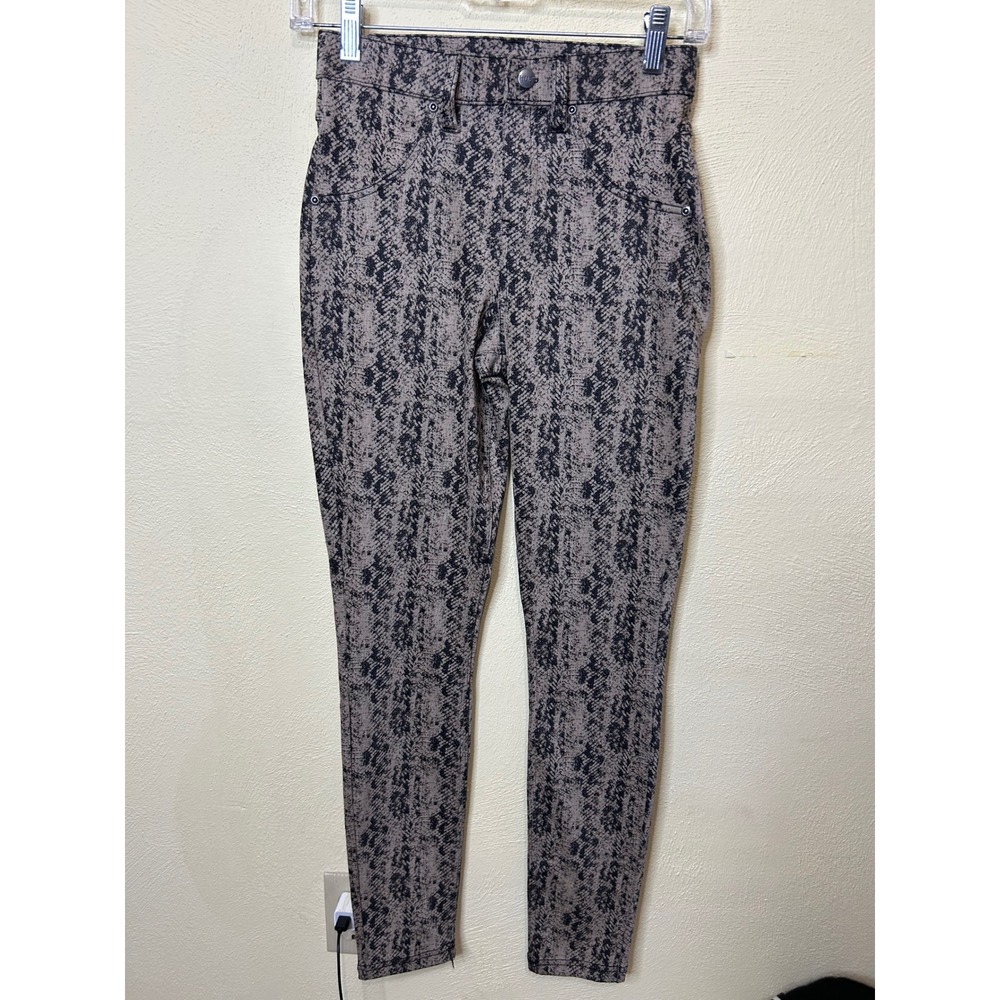 HUE‎ XS Snake Print High Waist Slim Fit Pull On Pants Career Casual Chic